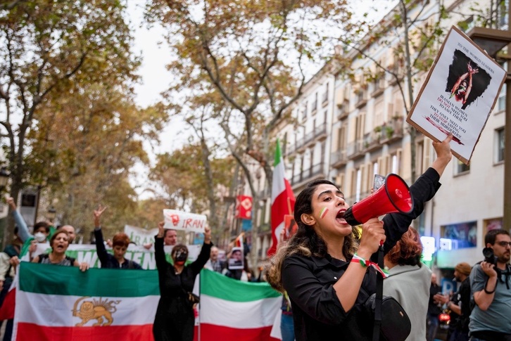 Imagen de archivo de las protestas por la muerte de Masha Amini en Irán.