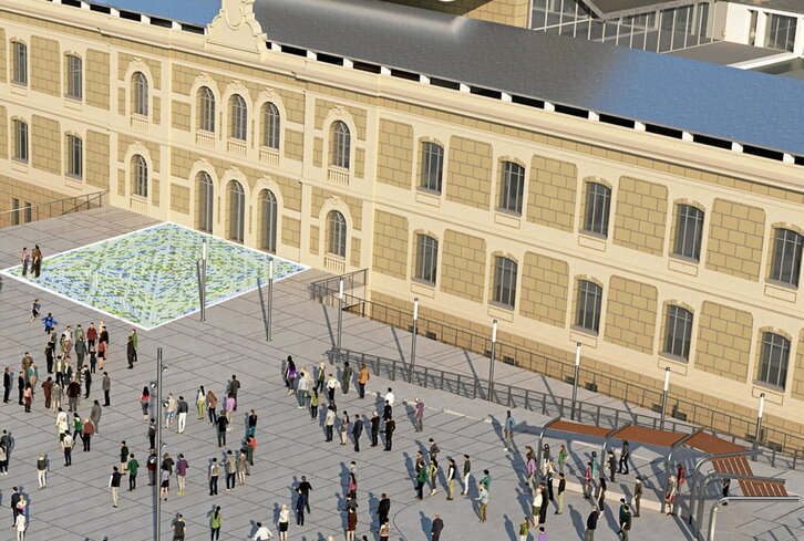 Esther Ferrerren obra Tabakaleraren aurrean egingo duten plaza berrian jarriko da.