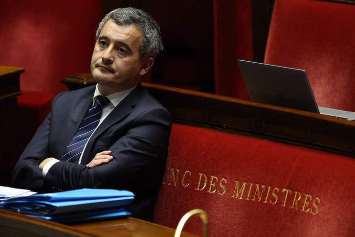 El ministro de Interior francés, Gérald Darmanin, fotografiado este 22 de noviembre en la Asamblea Nacional francesa.
