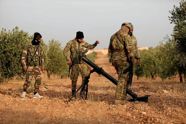 Milicianos sirios a sueldo de Ankara.
