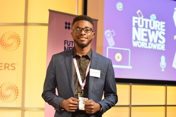 Okurawu Ampofo, periodista ghanés de 3 Sports y Opta Analyst. 