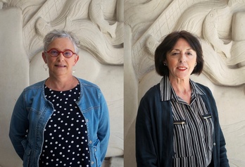 Michelle Mounios Adurriaga et Itziar Aizpuru Eizagirre, sont respectivement, adjointe au maire d’Hendaye en charge de la Culture et de la Politique linguistique et conseillère municipale déléguée à l’Euskara à la mairie d’Hendaye