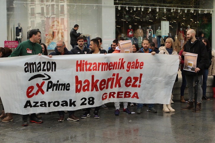 LAB ha convocado el 28 de noviembre una huelga de 24 horas en Amazon Trapagaran.