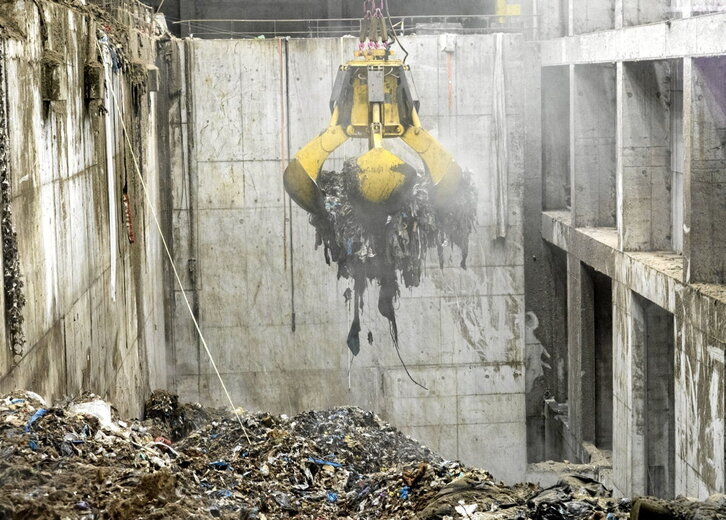 Imagen de los residuos almacenados en la incineradora de Zubieta