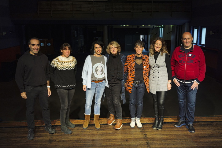 Maider Larrañaga, Plateruenako arduradun berria, eskubitik hasita hirugarrena.