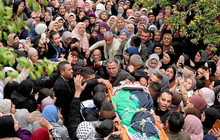 Funeral por el palestino, Mufid Mahmud Jalil, en Beit Ommar.