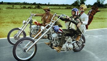 Dennis Hopper, Peter Fonda y Jack Nicholson en 'Easy Rider'.