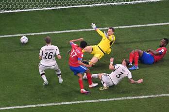 Tejeda ha marcado el gol del empate a uno tico.