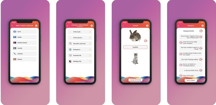 Aplikazioak 4.000 hiztegi gai baino gehiago ditu (bai terminoak, bai esamoldeak), 100 kategoriatan sailkatuta dago eta erabilera modu ezberdinak ditu.  
