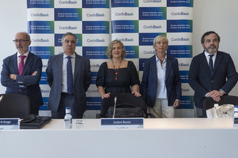 Comparecencia de Confebask el pasado mes de julio con motivo de la reunión de su consejo general.
