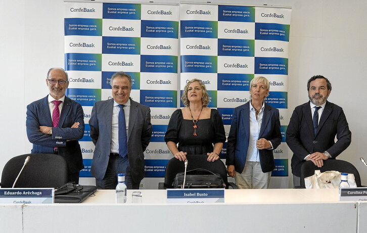 Comparecencia de Confebask con motivo de un consejo general anterior.