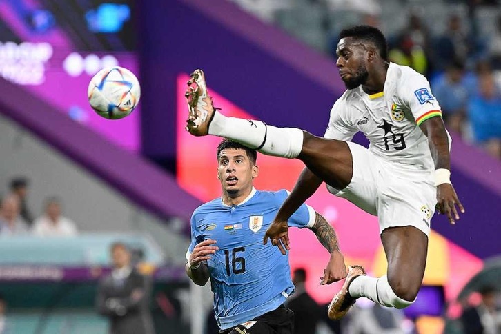 Iñaki Williams Ghanako selekzioarekin Uruguayren kontrako partidan.
