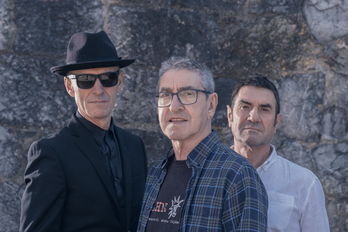 Gari, Josu eta ‘Txanpi’ elkartu dira Hertzainaken agur kontzertuetarako.