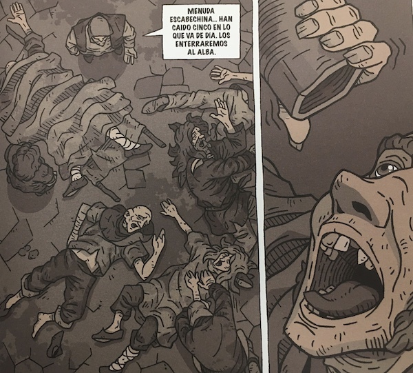 La obra recoge el sufrimiento de los gasteiztarras durante los meses de sitio. (Gasteiz 1200. Defentsa amaigabea)