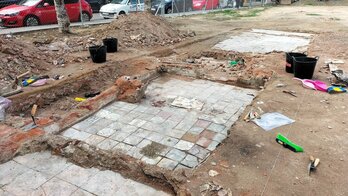 Zona de Vallecas donde se ha encontrado un espacio fosilizado de chabolas de migrantes andaluces mientras buscaba restos de los bombardeos de 1936.