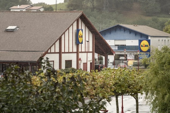 Supermercado de la enseña comercial Lidl en Zokoa (Urruña).