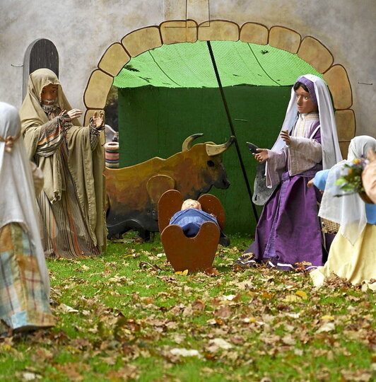 Jesus haurtxoa, Donostiako jaiotzan.