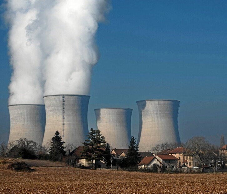 Vista de la central nuclear de Bugey, situada en las cercanías de Grenoble.