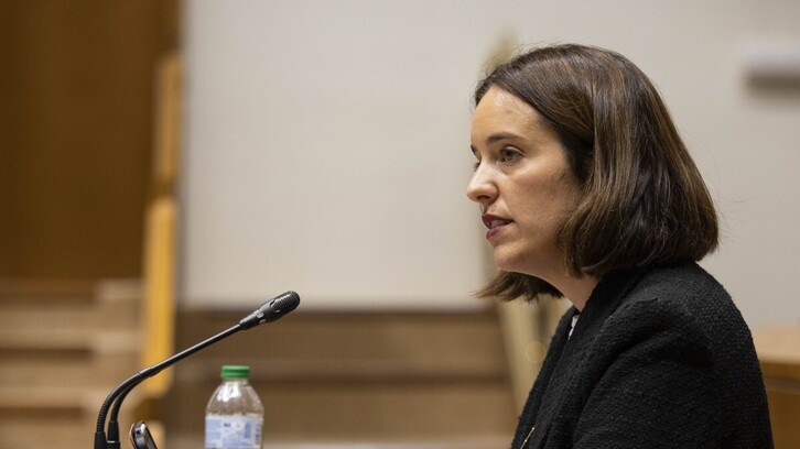 Itxaso Berrojalbiz, parlamentaria del PNV, en una intervención anterior. 