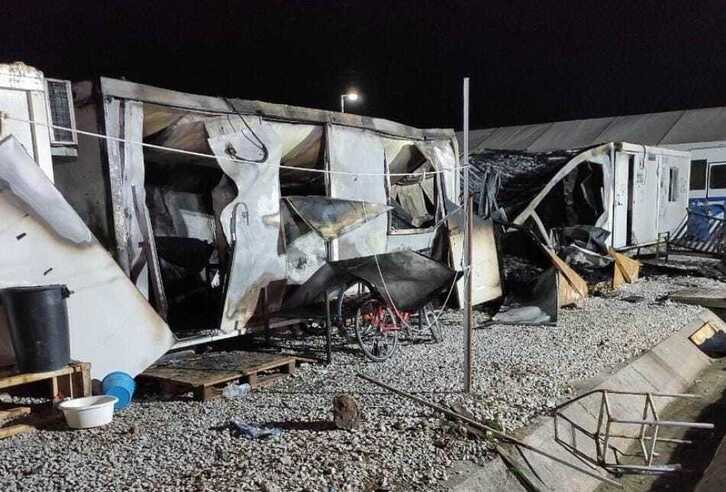 Kata Tepe kanpalekuko sutearen ondorioak.