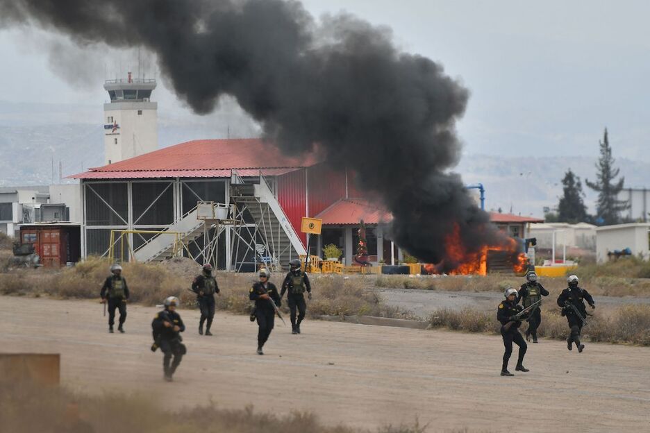Actuación policial en Arequipa.