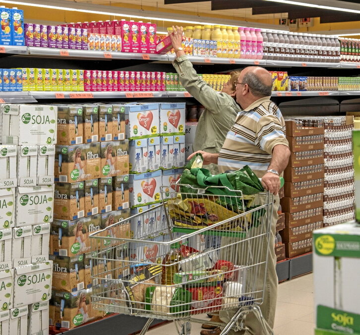 Foto de archivo de un supermercado.