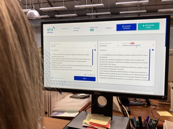 Itzultzaile automatiko berriaren itxura.