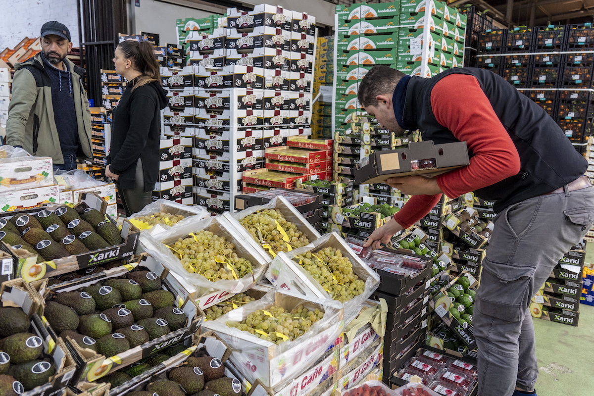 Mercabilbaoko fruta eta barazkien pabiloia. (Marisol RAMIREZ | FOKU)