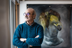 Gonzalo Etxebarria Uztaritzeko tTok erakustokian.