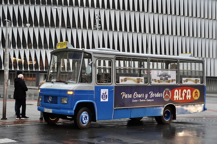 El azulito durante su vuelta por un día a las calles de Bilbo.
