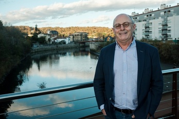 Juan Karlos Izagirre EH Bilduren Donostiarako alkategaia, Martutenen.