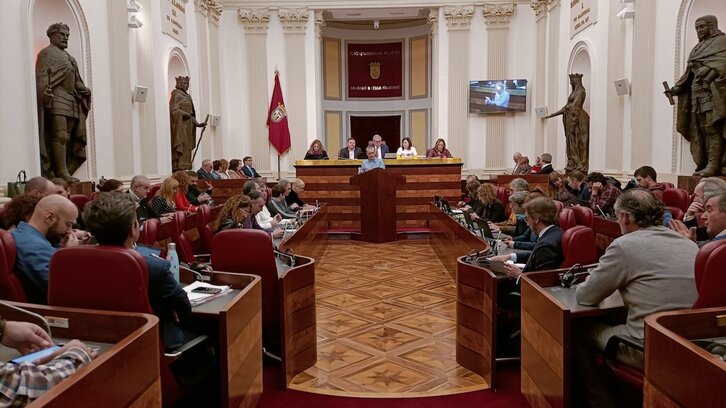 Pleno este viernes en las Juntas de Araba, donde se han aprobado los prespuestos para 2023.