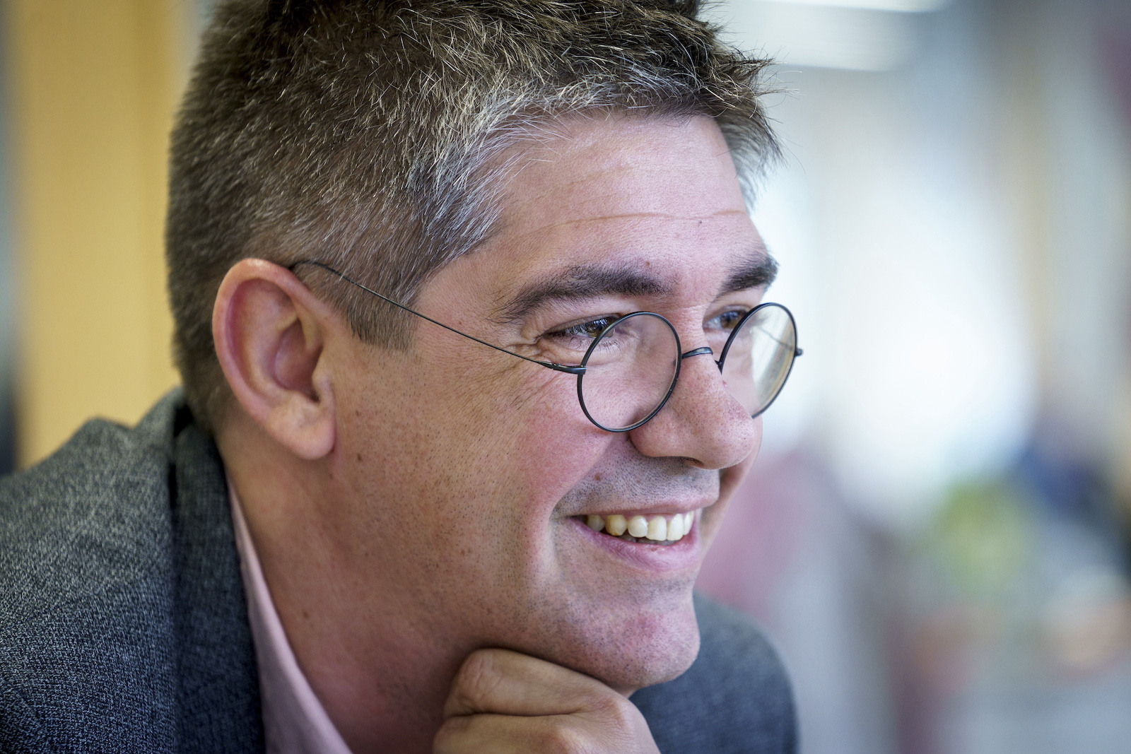 Gorka Elejabarrieta durante la entrevista. (Gorka RUBIO/FOKU)