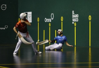 Empezando por los saques y desde cualquier posición, Barrenetxea IV marcó la diferencia.