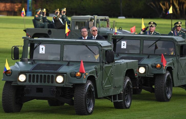 El presidente de Colombia, Gustavo Petro, en una reciente ceremonia del Ejército.