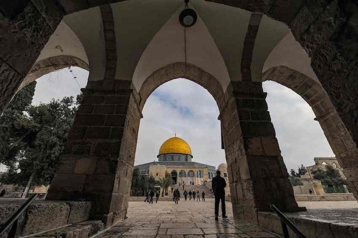 La Explanada, con la mezquita Al Aqsa.