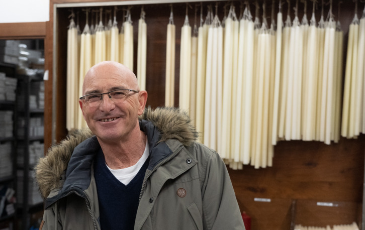 Paco Roda, en uno de los establecimientos de la capital navarra.