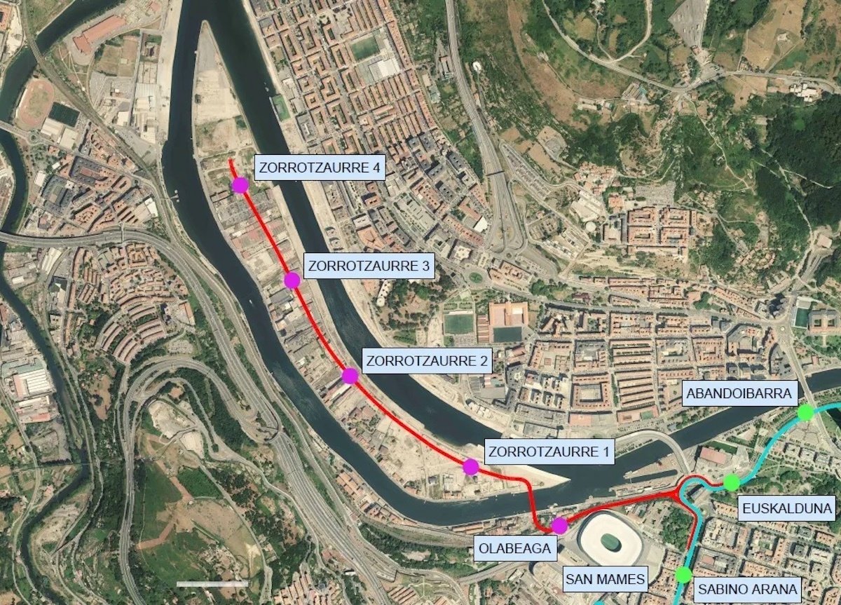 Anteproyecto para el tranvía en Zorrotzaurre y Olabeaga. (Estudio informativo TYPSA – ETS)