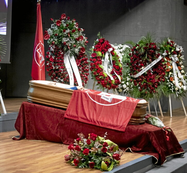 Capilla ardiente de Nicolás Redondo.