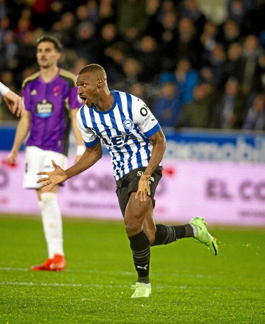 Sylla celebra el gol que dio el pase al Alavés.