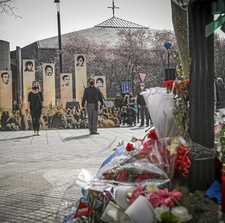 Imagen del homenaje de 2021 a las víctimas de la masacre del 3 de marzo de 1976.