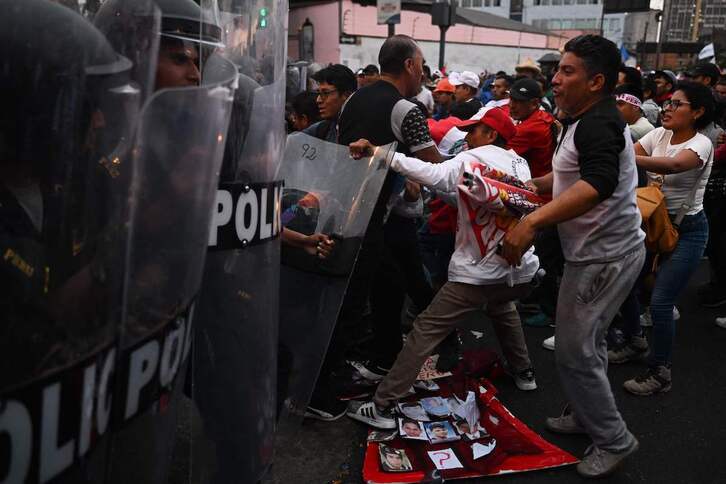 Imagen de una de las protestas el miércoles en Lima.