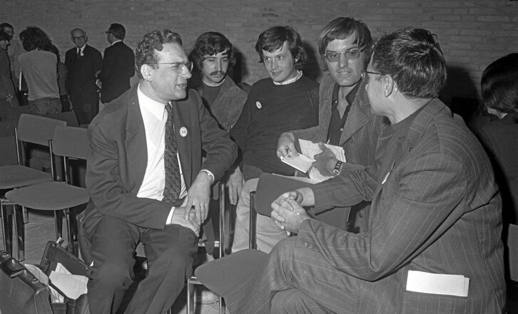 Ernst Mandel, Herbert Gintis, Bob Rowthorn, Elmar Altvater y Theo van de Klundert (1970).