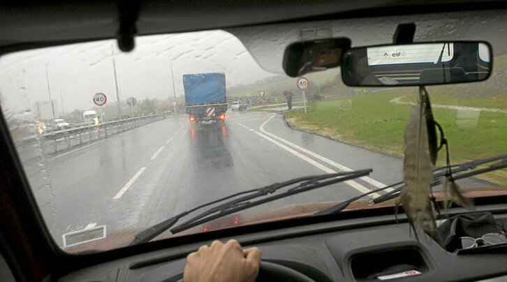 Carretera GI-636, en la zona de Gaintxurizketa.ari