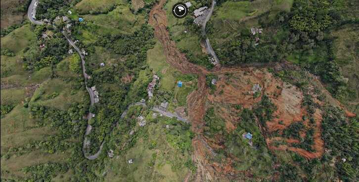 Imagen donde se puede apreciar la magnitud de la tragedia.