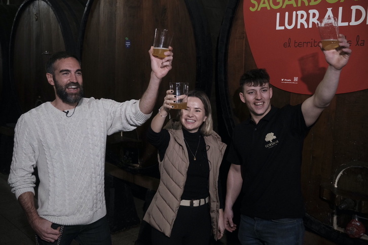 Aitziber Garmendia eta Jon Plazola txotx irekieran