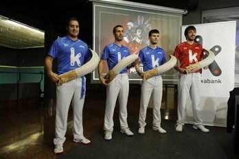 Kutxabank Masters txapelketan parte hartuko duten lau pilotariak.