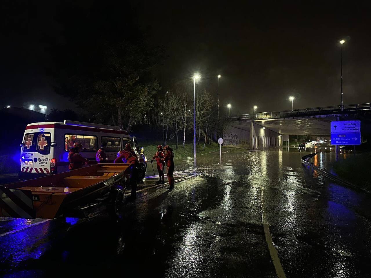 Imagen de las afecciones provocadas por el temporal. (@112_SOSDeiak)