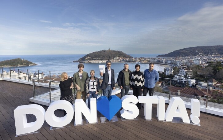 Eneko Goia, durante la presentación del ‘Manifiesto por Donostia’ el fin de semana pasado.