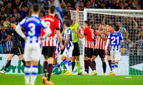 El Athletic ha presentado alegaciones ante el Comité de Competición por la roja a Yeray en Anoeta. (@AthleticClub) El Athletic ha presentado alegaciones ante el Comité de Competición por la roja a Yeray en Anoeta. (@AthleticClub)